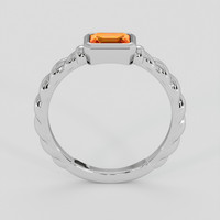 0.47 Ct. Madeira (Reddish Orange) Citrine Ring, 18K White Gold 3