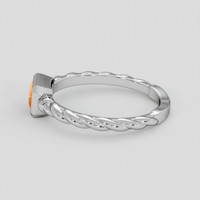0.47 Ct. Madeira (Reddish Orange) Citrine Ring, 18K White Gold 4
