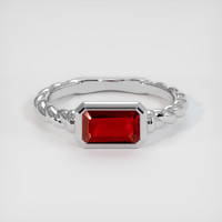 1.04 Ct. Ruby Ring, 18K White Gold 1