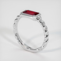 1.04 Ct. Ruby Ring, 18K White Gold 2