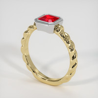 1.27 Ct. Ruby Ring, 14K White & Yellow 2