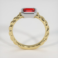 0.99 Ct. Ruby Ring, 14K White & Yellow 3