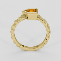 0.85 Ct. Orange Sapphire Ring, 10K Yellow Gold 3