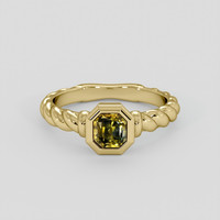 0.88 Ct. Bi Color Sapphire Ring, 14K Yellow Gold 1