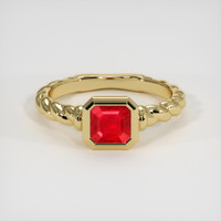 1.27 Ct. Ruby Ring, 14K Yellow Gold 1