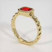 0.99 Ct. Ruby Ring, 14K Yellow Gold 2