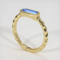 1.08 Ct. Blue Sapphire Ring, 14K Yellow Gold 2