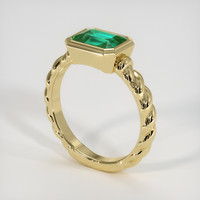 1.35 Ct. Emerald Ring, 18K Yellow Gold 2