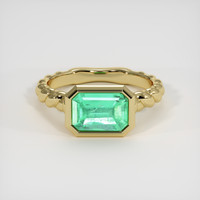 1.89 Ct. Emerald Ring, 18K Yellow Gold 1