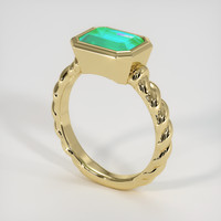1.89 Ct. Emerald Ring, 18K Yellow Gold 2