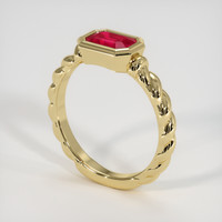 1.03 Ct. Ruby Ring, 18K Yellow Gold 2