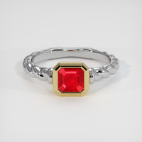 1.27 Ct. Ruby Ring, 14K Yellow & White 1