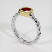 0.89 Ct. Ruby Ring, 14K Yellow & White 2