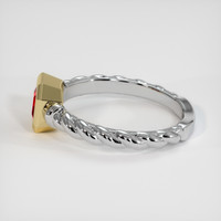 0.89 Ct. Ruby Ring, 14K Yellow & White 4