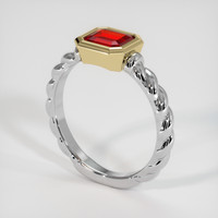 0.99 Ct. Ruby Ring, 14K Yellow & White 2