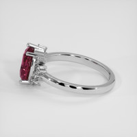 2.20 Ct. Reddish Pink Sapphire Ring, Platinum 950 4