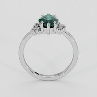 1.67 Ct. Bluish Green Sapphire Ring, Platinum 950 3