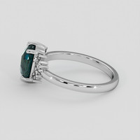 1.67 Ct. Bluish Green Sapphire Ring, Platinum 950 4