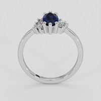 0.83 Ct. Blue Sapphire Ring, Platinum 950 3