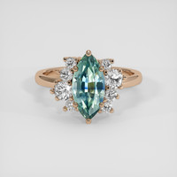 2.65 Ct. Bi Color Sapphire Ring, 14K Rose Gold 1
