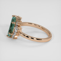 2.65 Ct. Bi Color Sapphire Ring, 18K Rose Gold 4