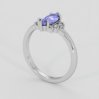 1.05 Ct. Purple Sapphire Ring, Silver 2