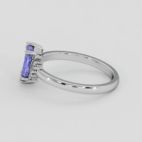 1.05 Ct. Purple Sapphire Ring, Silver 4