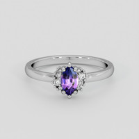 0.54 Ct. Bi Color / Parti Sapphire Ring, Silver 1