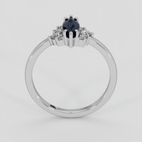 0.87 Ct. Blue Sapphire Ring, 10K White Gold 3