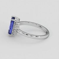2.83 Ct. Purplish Blue Sapphire Ring, 10K White Gold 4