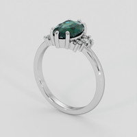 1.67 Ct. Bluish Green Sapphire Ring, 10K White Gold 2