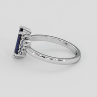 0.83 Ct. Blue Sapphire Ring, 10K White Gold 4