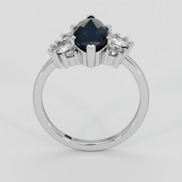 2.40 Ct. Blue Sapphire Ring, 10K White Gold 3