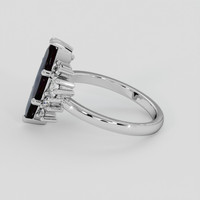 2.40 Ct. Blue Sapphire Ring, 10K White Gold 4