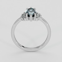 1.11 Ct. Bluish Grey Sapphire Ring, 10K White Gold 3