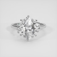 2.06 Ct. White Sapphire Ring, 10K White Gold 1