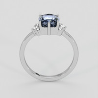 2.00 Ct. Blue Spinel Ring, 14K White Gold 3