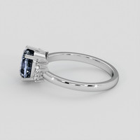 2.00 Ct. Blue Spinel Ring, 14K White Gold 4