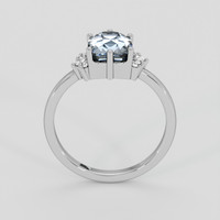 2.19 Ct. Greyish Blue Spinel Ring, 14K White Gold 3