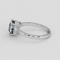2.19 Ct. Greyish Blue Spinel Ring, 14K White Gold 4