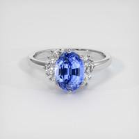 1.93 Ct. Blue Sapphire Ring, 14K White Gold 1