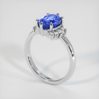 1.93 Ct. Blue Sapphire Ring, 14K White Gold 2