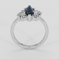 1.59 Ct. Blue Sapphire Ring, 14K White Gold 3