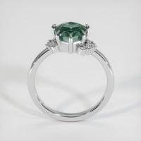 2.44 Ct. Bluish Green Sapphire Ring, 14K White Gold 3