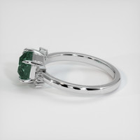 2.44 Ct. Bluish Green Sapphire Ring, 14K White Gold 4