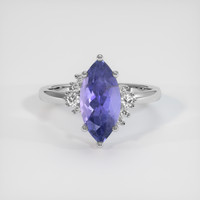 2.88 Ct. Color Change Sapphire Ring, 18K White Gold 1