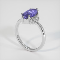 2.88 Ct. Color Change Sapphire Ring, 18K White Gold 2
