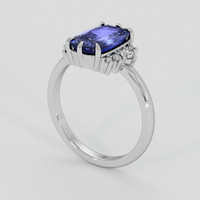 2.83 Ct. Purplish Blue Sapphire Ring, 18K White Gold 2