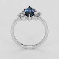 1.76 Ct. Blue Sapphire Ring, 18K White Gold 3