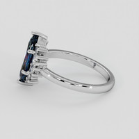 1.76 Ct. Blue Sapphire Ring, 18K White Gold 4